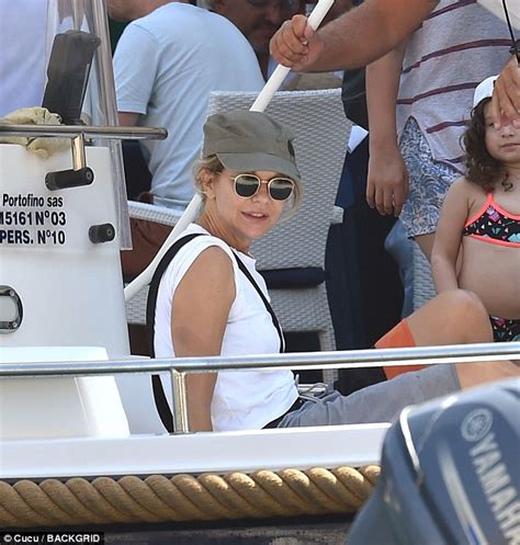 meg ryan in a bikini|Meg Ryan makes a splash in the Mediterranean in tiny black。